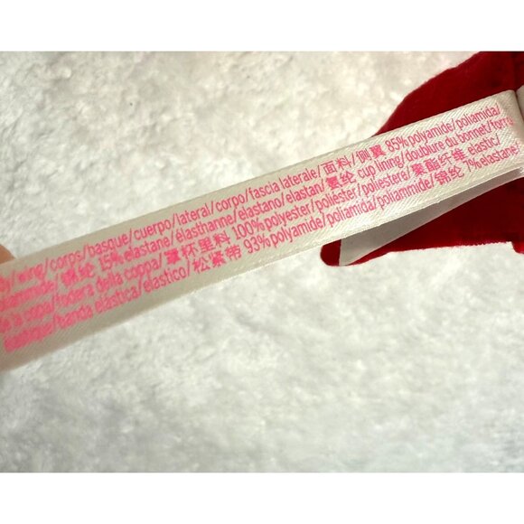 size 32A Victoria's Secret PINK wear everywhere red bra padded push up - Picture 9 of 10